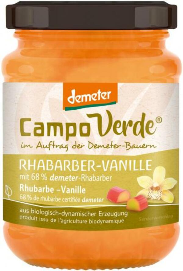 Bild 1 von Campo Verde Demeter Fruchtaufstrich Rhabarber-Vanille