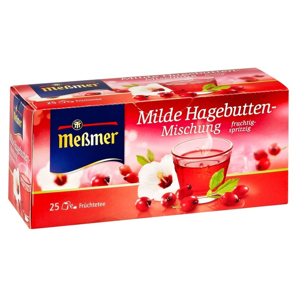 Bild 1 von Meßmer Früchtetee Hagebuttentee Mischung 25 Teebeutel (75g)