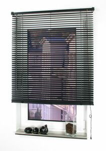Bella Casa Kunststoff-Jalousie, schwarz, 160 x 60 cm