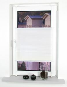 Bella Casa Klemmfix-Plissee verspannt, 150 x 80 cm, Weiß