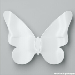 3D Schmetterling 16,5 x 13 cm in Weiß