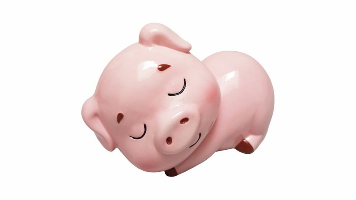 Bild 1 von TRENDSHOP Spardose Schweinchen liegend