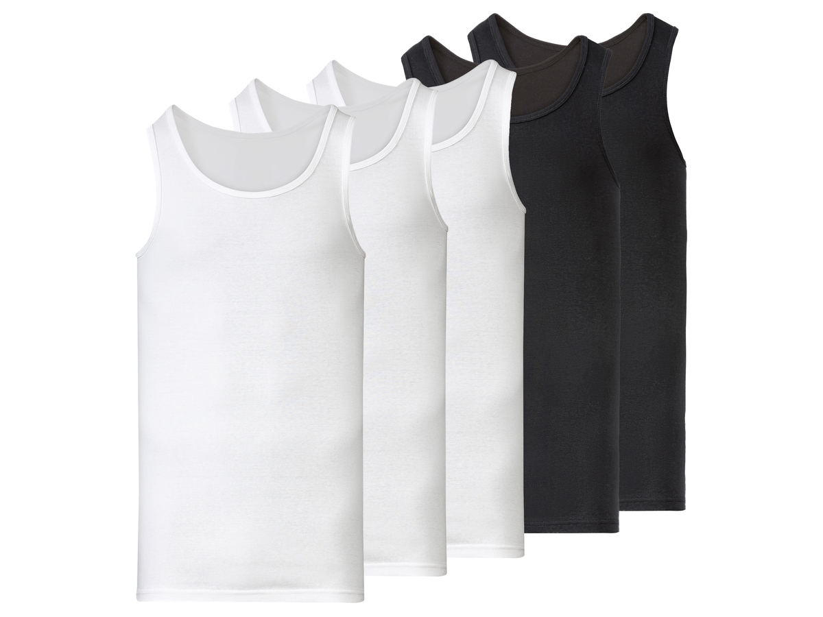 Bild 1 von LIVERGY® Herren Ripp-Achselhemden, 5 Stück, aus reiner Baumwolle