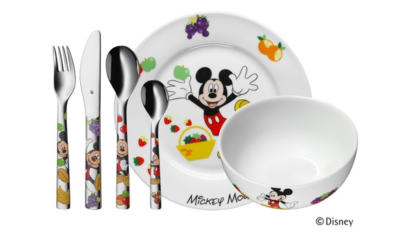 Bild 1 von WMF Kindergeschirr, 6-teilig  Mickey Mouse mehrfarbig Edelstahl, Porzellan, Porzellan Geschenkideen