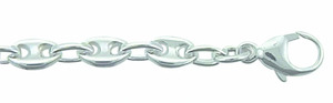 Adelia´s Silberarmband "Damen Silberschmuck 925 Silber Schiffsanker Armband 19 cm", 19 cm 925 Sterling Silber Schiffsankerkette Silberschmuck für Damen