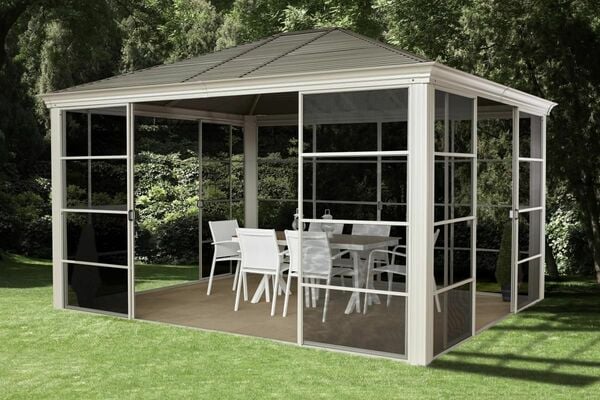 Bild 1 von Sojag Aluminium Pavillon und Solarium Striano 12x14 champagner