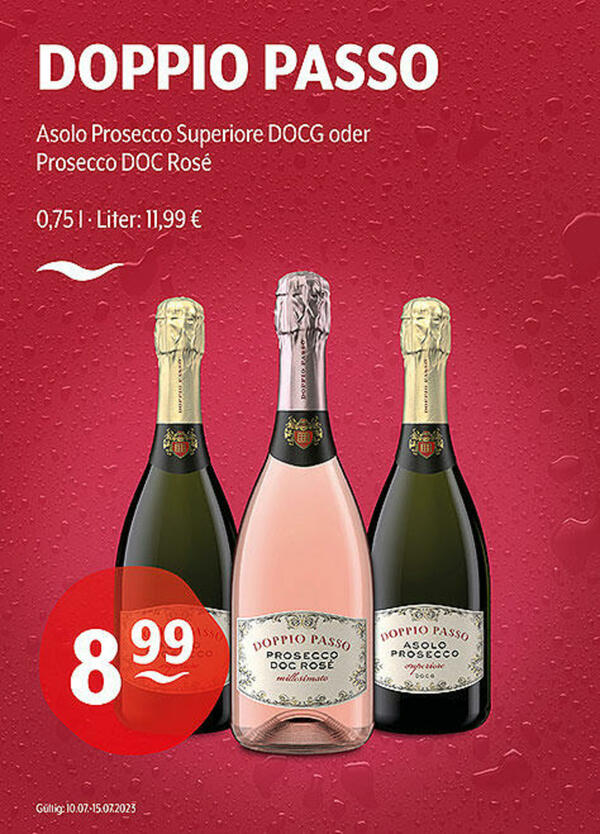 Bild 1 von DOPPIO PASSO Asolo Prosecco Superiore DOCG oder Prosecco DOC Rosé