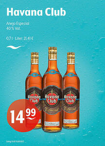 Havana Club Anejo Especial
40 % Vol.