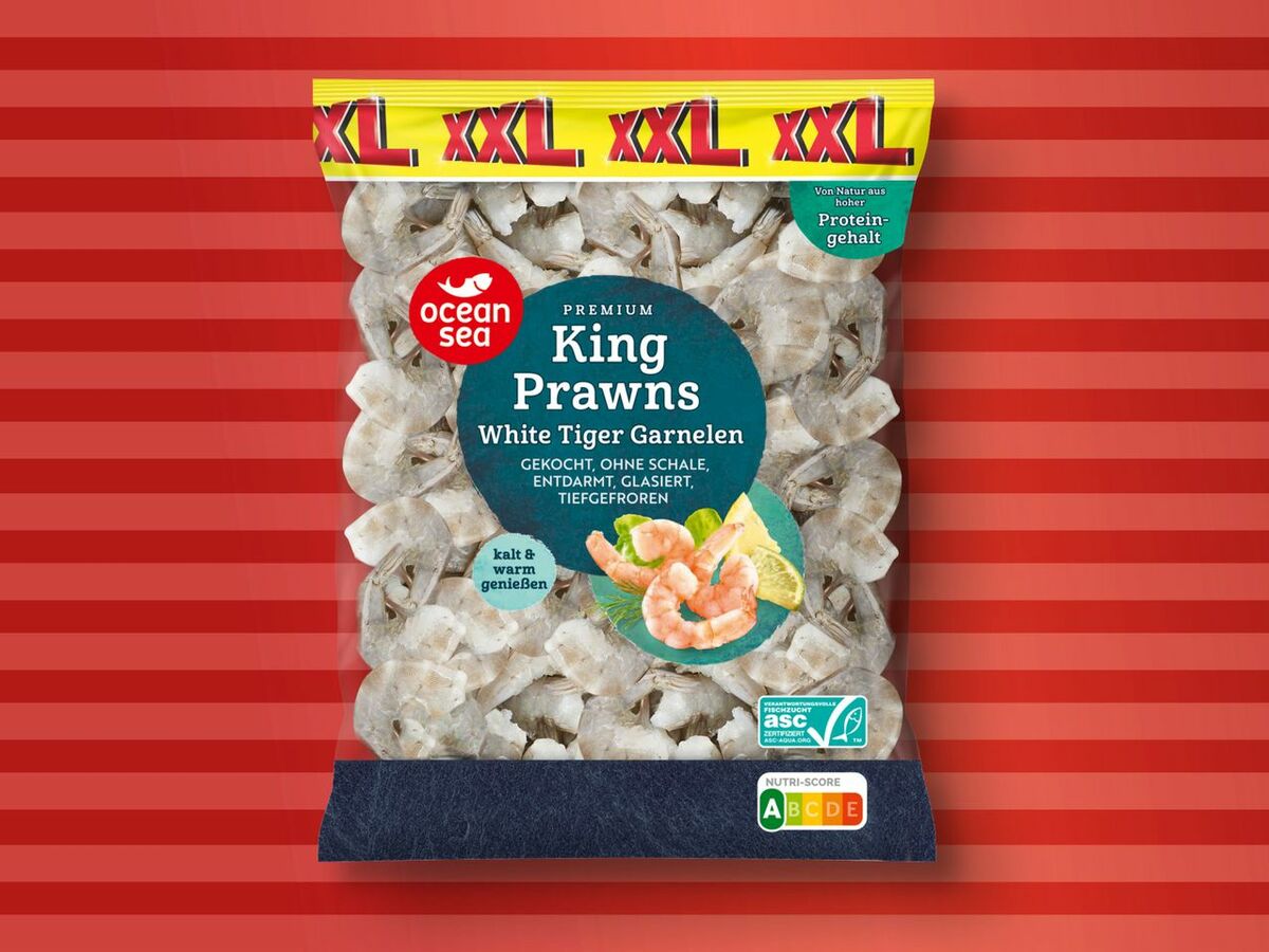 Bild 1 von Ocean Sea ASC Premium King Prawns White Tiger Garnelen XXL