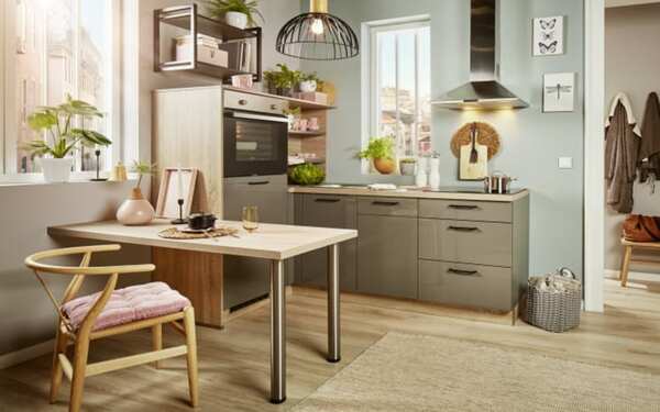 Bild 1 von Express Küchen - Einbauküche Star, Hochglanz anthrazit, inklusive Siemens Elektrogeräte