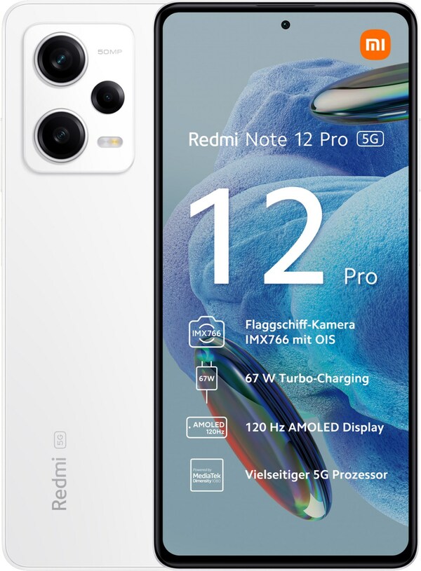 Bild 1 von Redmi Note 12 Pro 5G (6GB+128GB) Smartphone polar white