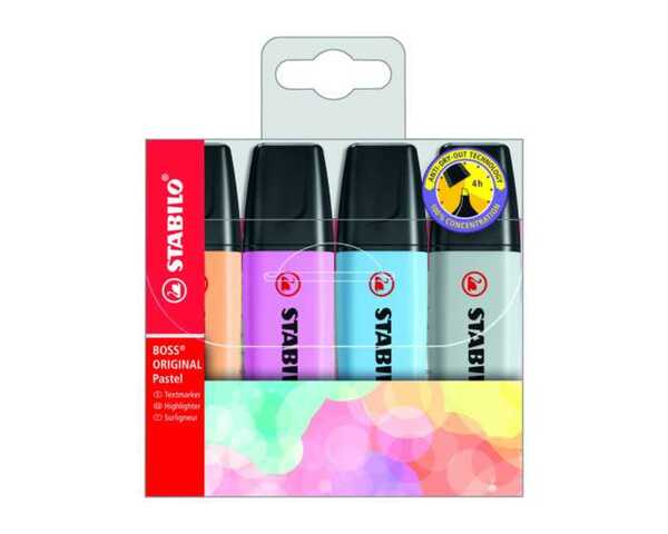 Bild 1 von Stabilo Textmarker BOSS®  ORIGINAL Pastel 4er