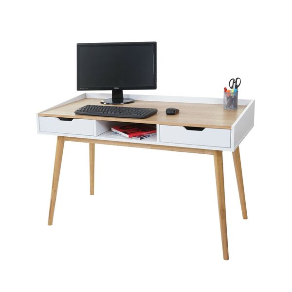 Bild 1 von Schreibtisch MCW-A70, Computertisch Bürotisch, 120x55cm MDF Esche-Optik