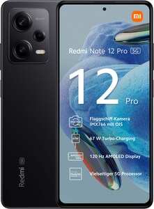 Redmi Note 12 Pro 5G (6GB+128GB) Smartphone midnight black