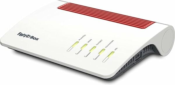 Bild 1 von AVM FRITZ!Box 7590 AX (Wi-Fi 6 Router mit 2.400 MBit/s (5GHz) & 1.200 MBit/s (2,4 GHz),bis zu 300 MBit/s mit VDSL-Supervectoring 35b,WLAN Mesh,DECT-Basis,deutschsprachige Version)