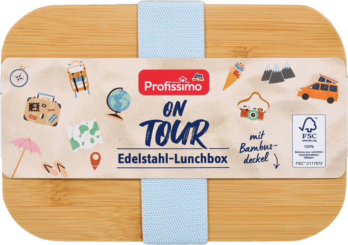 Bild 1 von Profissimo Lunchbox aus Edelstahl mit Bambusdeckel