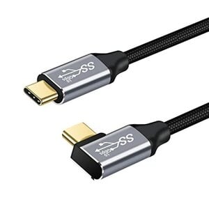 CableDeconn USB C Extension Cable 2M Right Angle,10Gbps USB