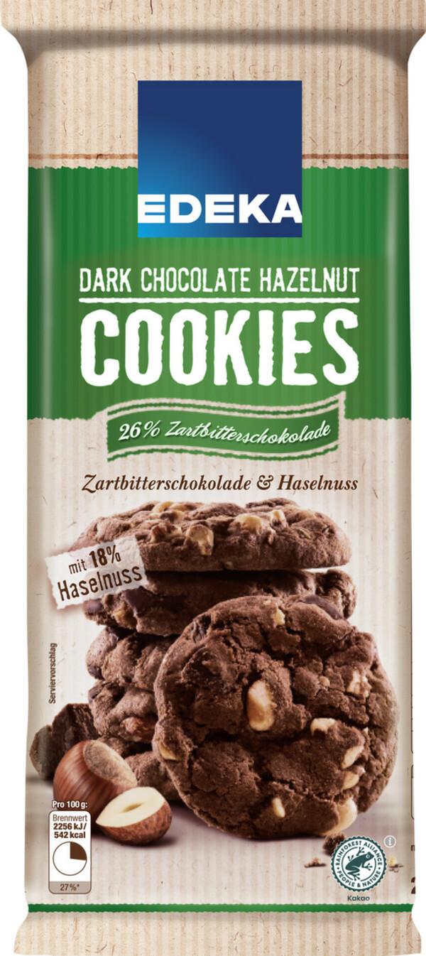 Bild 1 von EDEKA Cookies Dark Chocolate Hazelnut 200G