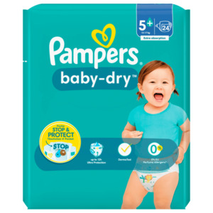 Pampers Baby-Dry Windeln Gr.5+ 12-17kg 24 Stück