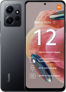 Redmi Note 12 (4GB+128GB) Smartphone onyx gray