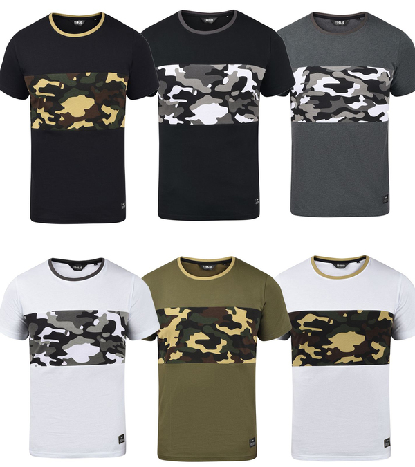 Bild 1 von !SOLID SDCallux Herren T-Shirt lässiges Freizeitshirt mit Camouflage-Print Sommer-Shirt 21300024 in verschiedenen Farben