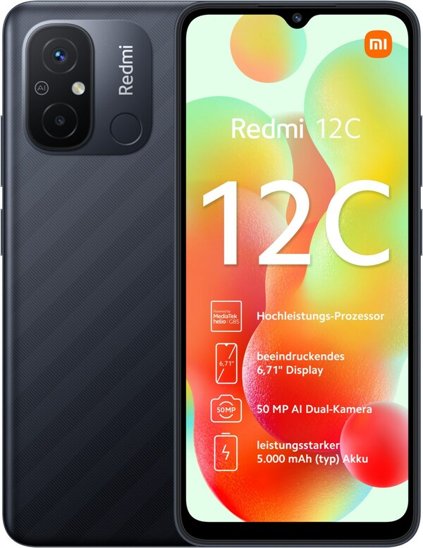 Bild 1 von Redmi 12C (4GB+128GB) Smartphone graphite grey