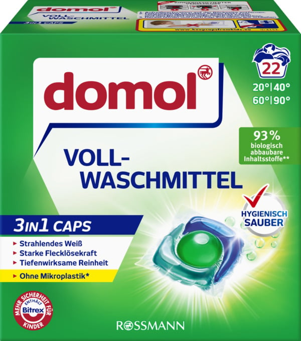 Bild 1 von domol 3in1 Caps Vollwaschmittel