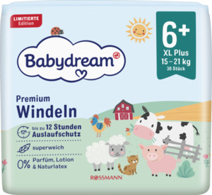 Babydream Premium Windel Größe 6+ XL+, 30 Stück, 15-21 kg