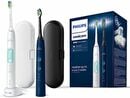 Bild 1 von Philips Sonicare ProtectiveClean 5100 elektrische Zahnbürste HX6851/34 Doppelpack – 2 Schallzahnbürsten mit 3 Putzprogrammen, Andruckkontrolle, Reiseetuis – Weiß/Blau