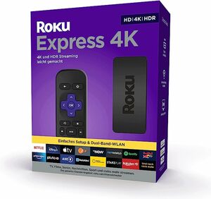 Roku Express 4K | HD/4K/HDR Streaming Media Player | Funktioniert nur in Deutschland