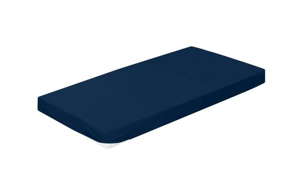Bild 1 von Bierbaum Jersey Spannbetttuch blau Baumwollmischgewebe Maße (cm): B: 190 H: 1 Bettwaren