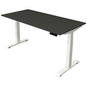 Kerkmann Move 4 elektrisch höhenverstellbarer Schreibtisch anthrazit rechteckig, T-Fuß-Gestell weiß 160,0 x 80,0 cm