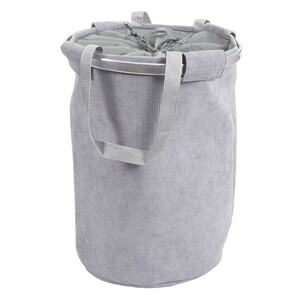 Wäschesammler MCW-C34, Laundry Wäschekorb Wäschesack Wäschebehälter mit Kordelzug, Henkel 55x39cm 65l ~ cord grau