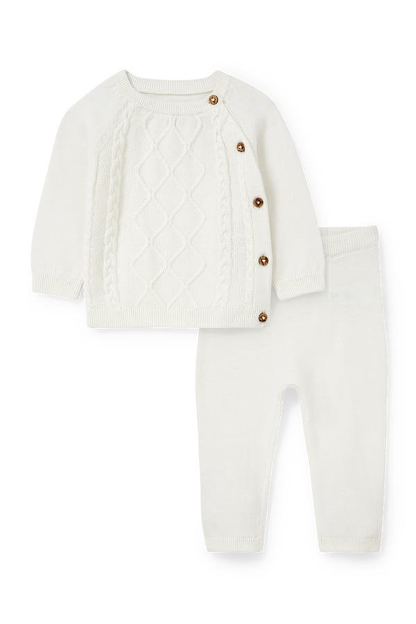 Bild 1 von C&A Baby-Outfit-2 teilig, Weiß, Größe: 56