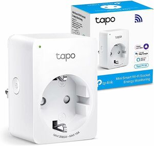 TP-Link Tapo Smart WLAN Steckdose Tapo P110 mit Energieverbrauchskontrolle, Smart Home Alexa Steckdose, funktioniert mit Alexa, Google Home, Sprachsteuerung, Fernzugriff, Kein Hub notwendig, Mini