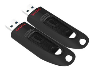 SANDISK 2er Pack Ultra - USB-Flash-Laufwerk, 64 GB, 130 MB/s, Schwarz