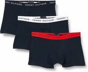 Tommy Hilfiger Herren 3p Boxershorts Boxershorts, Desert Sky/White/Primary Red, M