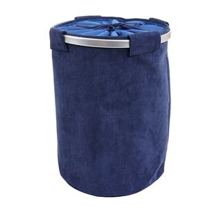 Wäschesammler MCW-C34, Laundry Wäschekorb Wäschebox Wäschesack Wäschebehälter mit Netz, 55x39cm 65l ~ cord blau