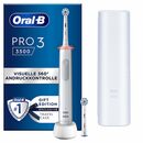 Bild 1 von Oral-B PRO 3 3500 Elektrische Zahnbürste/Electric Toothbrush, 2 Aufsteckbürsten, mit 3 Putzmodi und visueller 360° Andruckkontrolle für Zahnpflege, Reiseetui, Geschenk Mann/Frau, weiß