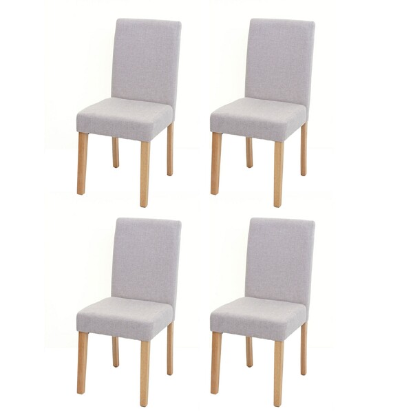 Bild 1 von 4er-Set Esszimmerstuhl Stuhl Küchenstuhl Littau ~ Textil, creme-beige, helle Beine