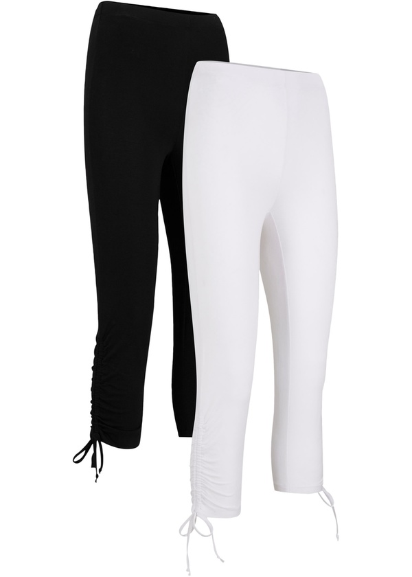 Bild 1 von Capri-Leggings mit Raffung (2er Pack)