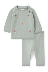 C&A Baby-Outfit-2 teilig, Grün, Größe: 56