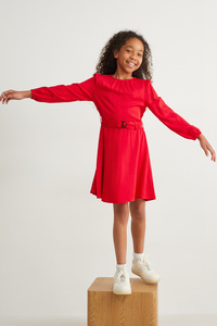 C&A Kleid mit Gürtel, Rot, Größe: 110