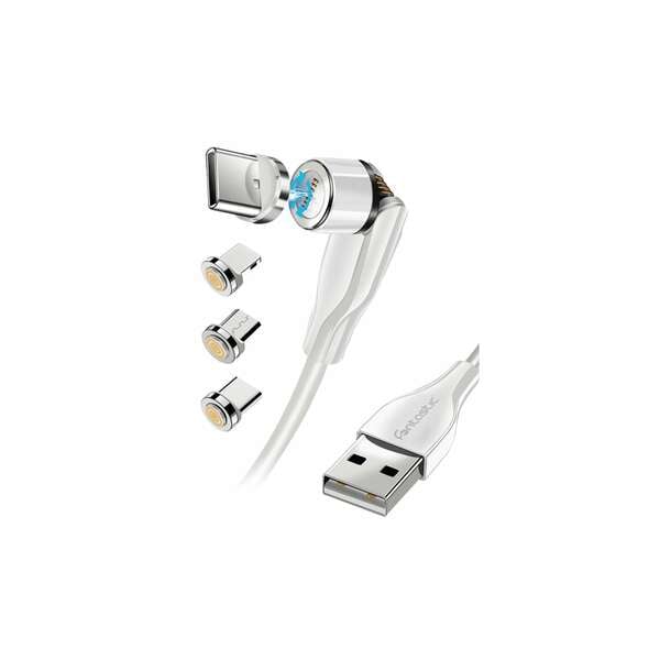 Bild 1 von Fontastic 3 in 1 Magnet Datenkabel mit 3 Adaptern weiss