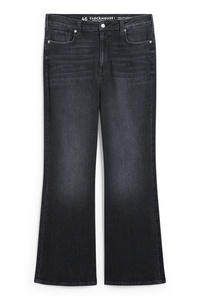 C&A CLOCKHOUSE-Flared Jeans-High Waist-LYCRA®, Grau, Größe: 56