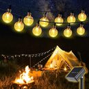 Bild 1 von Salcar LED Solarleuchte LED Kugel-Lichterkette Außen Solar Gartenleuchte, 2 Leuchtmodi, Warmweiß