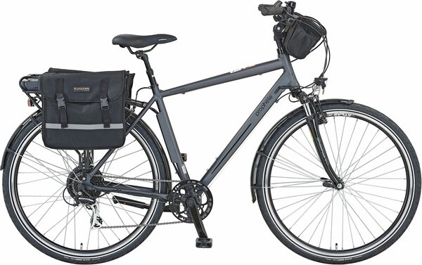 Bild 1 von Prophete E-Bike Entdecker e9000 Herren, 8 Gang Shimano Acera Schaltwerk, Kettenschaltung, Heckmotor 250 W, (Set, 3 tlg., mit Fahrradtaschen)