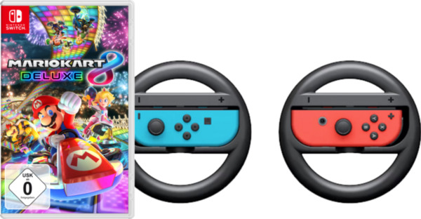 Bild 1 von Mario Kart 8 Deluxe + Nintendo Switch Joy-Con Lenkrad