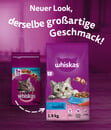 Bild 2 von Whiskas® Trockenfutter für Katzen 1+ mit Thunfisch, Adult, 6 x 1,9 kg