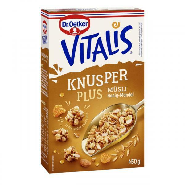 Bild 1 von Dr. Oetker Vitalis Knuspermüsli Plus Honig-Mandel